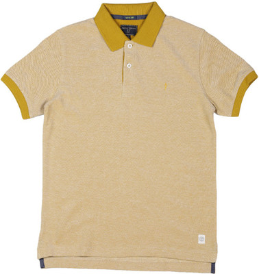 

Indian Terrain Boys Solid Cotton T Shirt(Yellow, Pack of 1, Gold