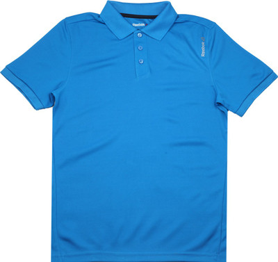 

REEBOK Boys Solid Polyester T Shirt(Blue, Pack of 1, Insblu
