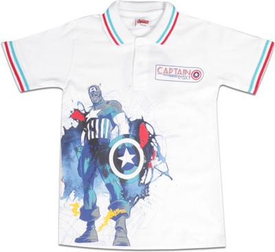 

Avengers Boys Printed Cotton T Shirt(White, Pack of 1