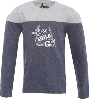 

Insta Fab Boys Solid Cotton T Shirt(Light Blue, Pack of 1