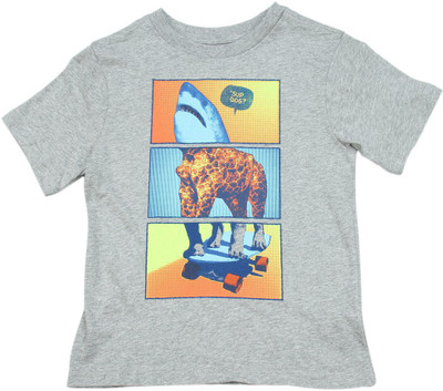 

The Children's Place Boys Printed Cotton T Shirt(Grey, Pack of 1, He