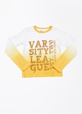 

People Boys Solid Cotton T Shirt(Yellow, Pack of 1, Vibrant yellow