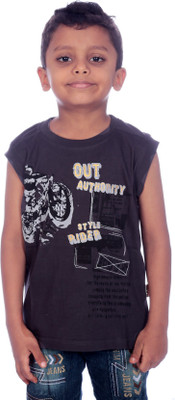 

Johnson Boys Printed Cotton T Shirt(Purple, Pack of 1