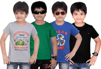 

Dongli Boys Solid T Shirt(Multicolor, Pack of 4)