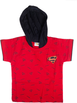 

Natkhat Boys Printed Cotton T Shirt(Red, Pack of 1