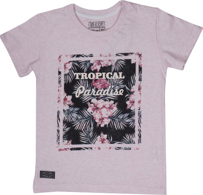 

Gini & Jony Boys Printed Cotton T Shirt(Pink, Pack of 1, C402