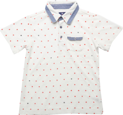 

NautiNati Boys Printed Cotton T Shirt(White, Pack of 1