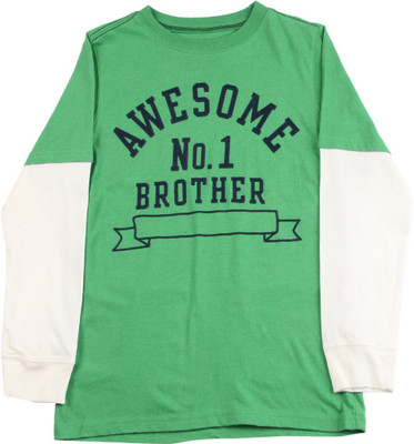 

Carter's Boys Printed Cotton T Shirt(Green, Pack of 1, Green (300)