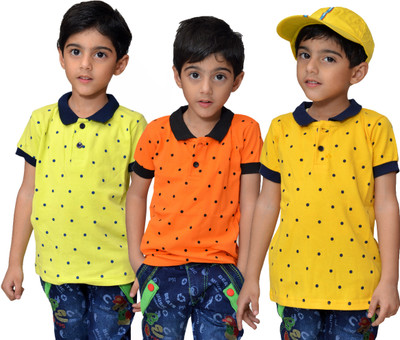 

Crux & Hunter Boys Printed Cotton T Shirt(Multicolor, Pack of 3