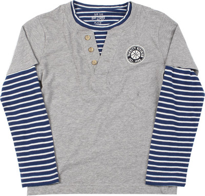 

The Children's Place Boys Solid Cotton T Shirt(Grey, Pack of 1, He