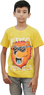 

Kothari Boys Printed Cotton T Shirt(Yellow, Pack of 1