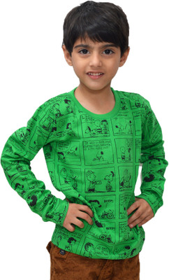 

Crux & Hunter Boys Printed Cotton T Shirt(Multicolor, Pack of 1