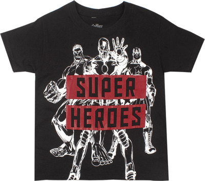

The Children's Place Boys Printed Cotton T Shirt(Black, Pack of 1