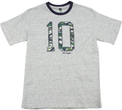 

612 League Boys Applique Cotton T Shirt(Grey, Pack of 1