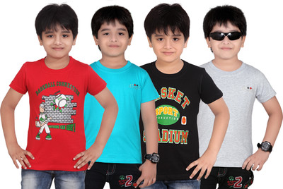 

Dongli Boys Solid T Shirt(Multicolor, Pack of 4)