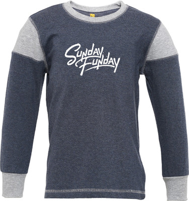 

Insta Fab Boys Solid Cotton T Shirt(Light Blue, Pack of 1