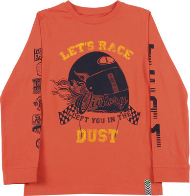 

Mothercare Boys Printed T Shirt(Orange, Pack of 1, Orang