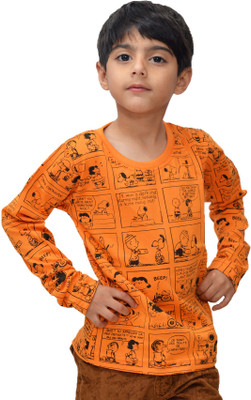 

Crux & Hunter Boys Printed Cotton T Shirt(Multicolor, Pack of 1