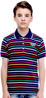

MashUp Boys Printed Cotton T Shirt(Blue, Pack of 1)
