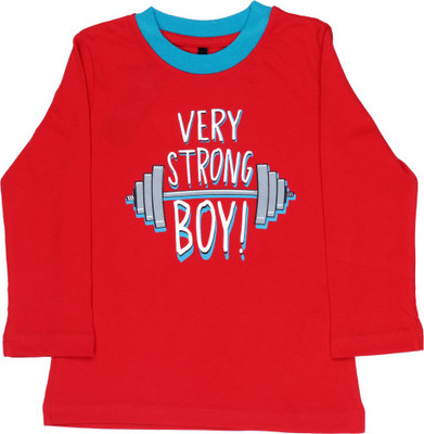 

United Colors of Benetton Boys Printed Cotton T Shirt(Red, Pack of 1, K11