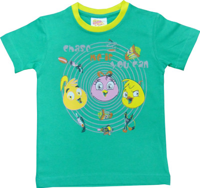 

Eena Meena Deeka Boys Printed Cotton T Shirt(Green, Pack of 1