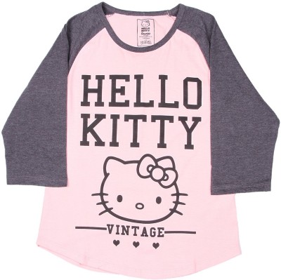 

Hello Kitty Girls Printed Cotton T Shirt(Pink, Rose