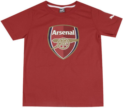 

Puma Boys Printed Cotton T Shirt(Red, Pack of 1, High risk red