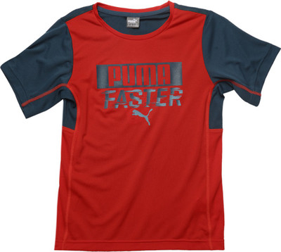 

Puma Boys Printed Polyester T Shirt(Red, Pack of 1, Puma red
