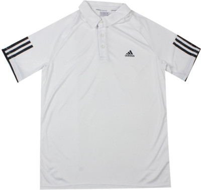 

ADIDAS Boys Solid Polyester T Shirt(White, Pack of 1, White/black