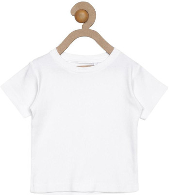 

Hypernation Boys Solid Cotton T Shirt(White, Pack of 1