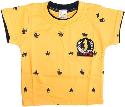 

Natkhat Boys Printed Cotton T Shirt(Yellow, Pack of 1