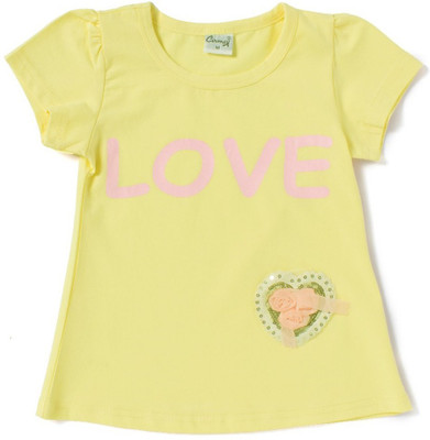 

Camey Girls Printed T Shirt(Yellow