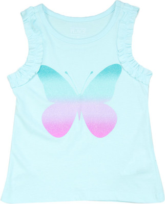 

The Children's Place Girls Printed Cotton T Shirt(Light Blue, Pack of 1, 922