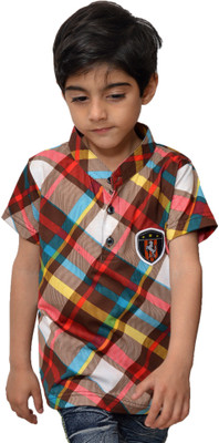 

Crux & Hunter Boys Printed Cotton T Shirt(Multicolor, Pack of 1