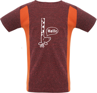 

Insta Fab Boys Printed Cotton T Shirt(Maroon, Pack of 1