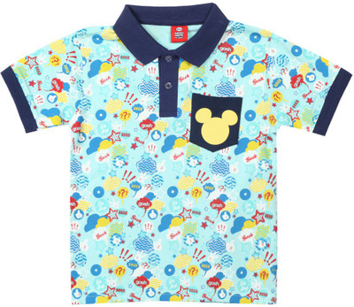 

Disney Mickey Boys Printed T Shirt(Multicolor, Pack of 1, Blue