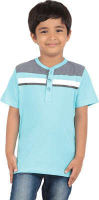 

Last Bench Boys Solid Cotton T Shirt(Light Blue, Pack of 1, Turquoise