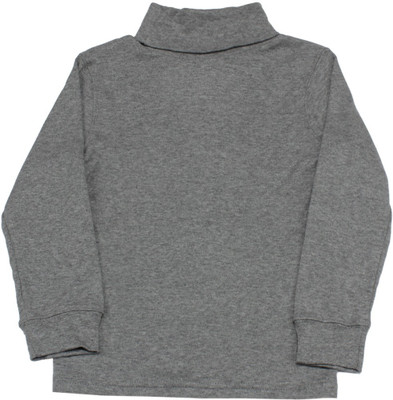 

Carter's Boys Solid Cotton T Shirt(Grey, Pack of 1, Heather (053)