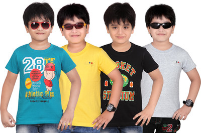 

Dongli Boys Solid T Shirt(Multicolor, Pack of 4)