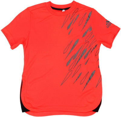 

ADIDAS Boys Printed Polyester T Shirt(Red, Pack of 1, Solred