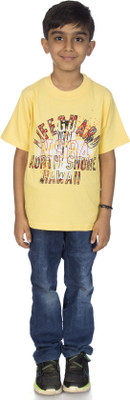 

Johnson Boys Printed Cotton T Shirt(Yellow, Pack of 1