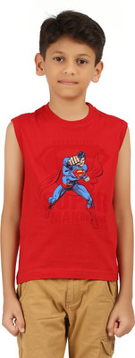 

Frang Baby Boys Printed Cotton T Shirt(Red, Pack of 1