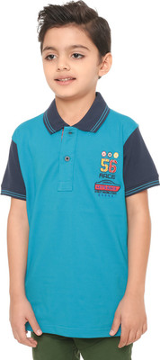 

Body Glove Boy's Solid Cotton T Shirt(Blue, Pack of 1
