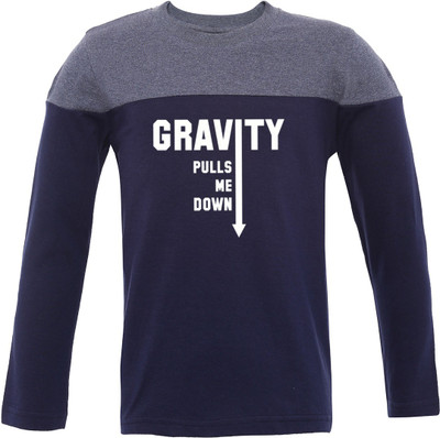 

Insta Fab Boys Solid Cotton T Shirt(Blue, Pack of 1