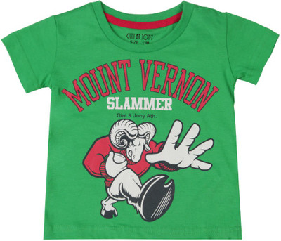 

Gini & Jony Boys Printed T Shirt(Light Green, Pack of 1, 1248