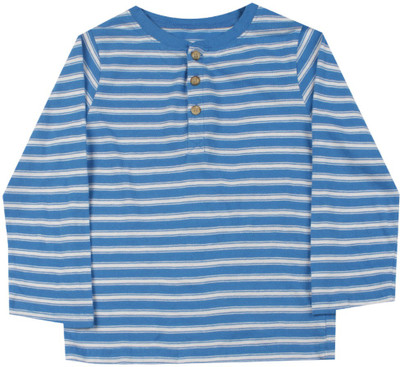 

The Children's Place Boys Striped Cotton T Shirt(Blue, Pack of 1, 1049