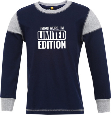 

Insta Fab Boys Solid Cotton T Shirt(Blue, Pack of 1