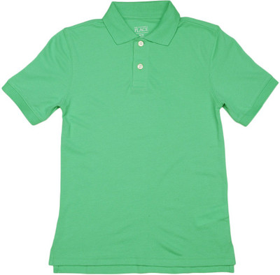 

The Children's Place Boys Solid Cotton T Shirt(Green, Pack of 1, 1112