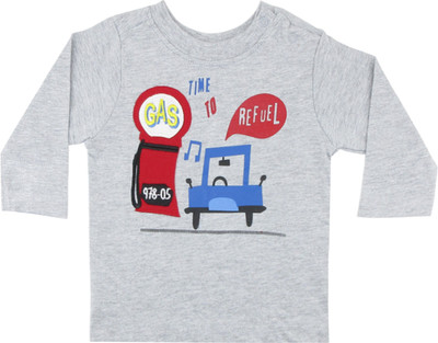

Hatchlingz Boys Solid Cotton T Shirt(Grey, Pack of 1