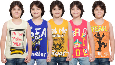 

Maniac Boys Printed Cotton T Shirt(Multicolor, Pack of 5, Blue;fushia;half white;orange;yellow